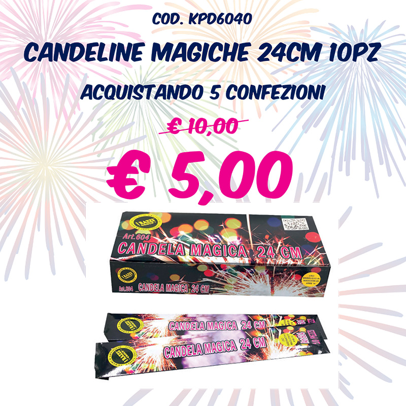 CANDELINE MAGICHE 24CM 10PZ